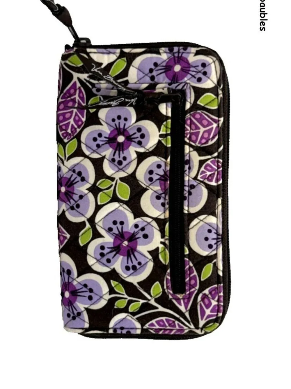 VERA BRADLEY Plum Petals Zip Around Wallet - MINT - Picture 7 of 8